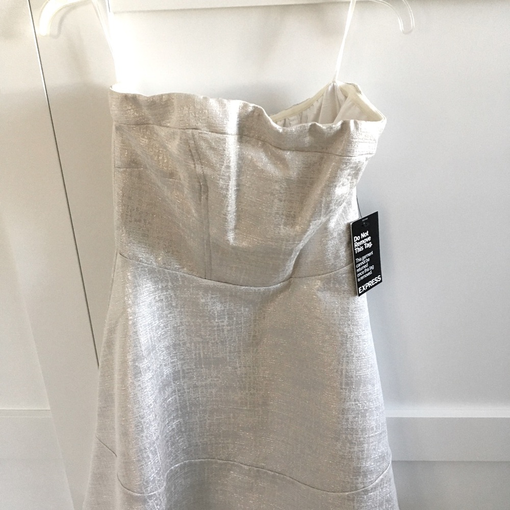 Silver cocktail dress size S , new, never worn